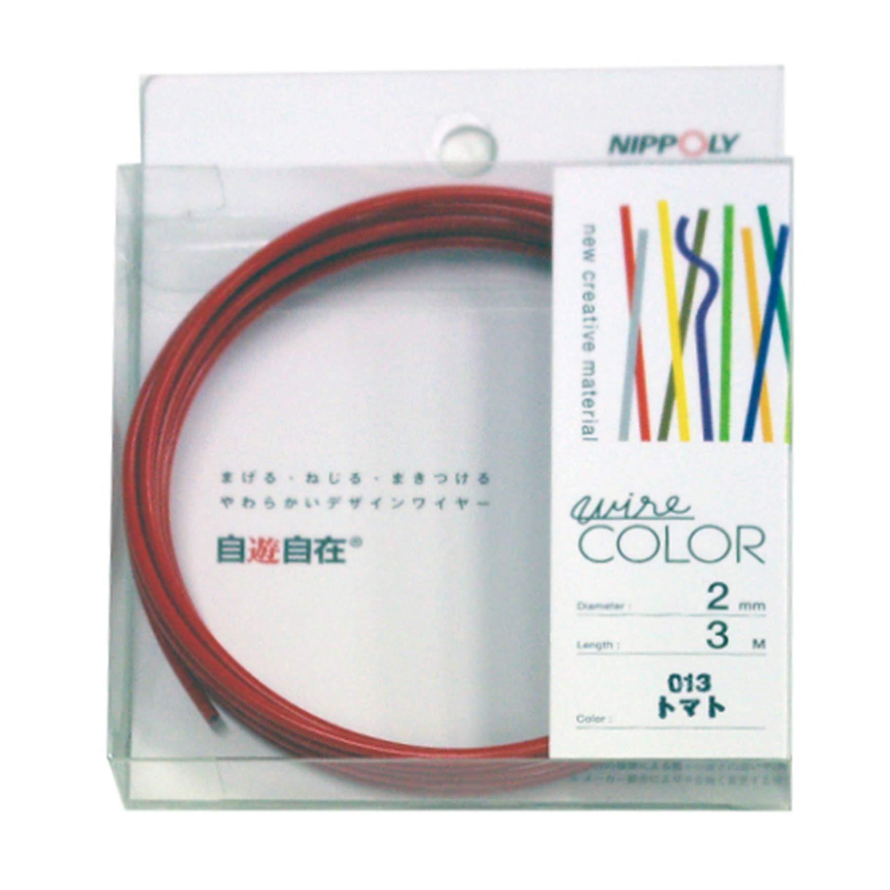 NIPPOLY Free-Form Wire COLOR 2.0φ × 3m Roll Tomato