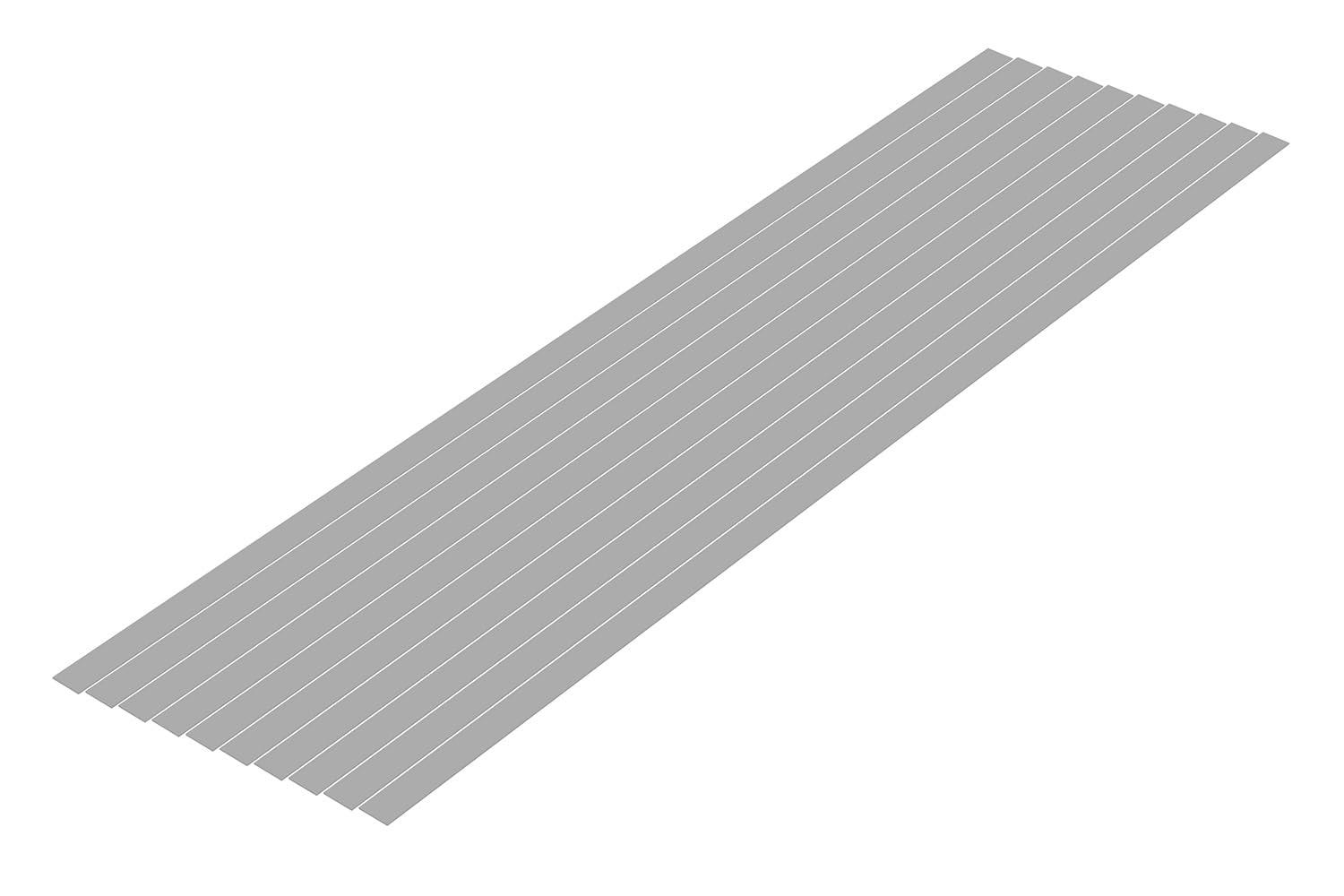 Wave Material Series Plastic Material Gray Thin Strip Sheet 0.3×6.0mm 10 Sheets Hobby Material OM-466