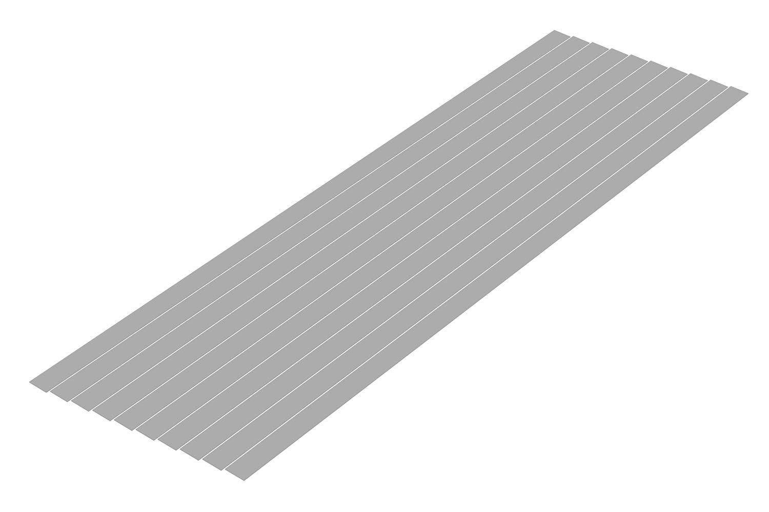 Wave Material Series Plastic Material Gray Thin Strip Sheet 0.3×7.0mm 10 Sheets Hobby Material OM-467