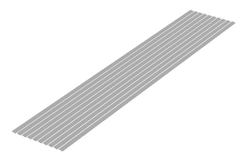 Wave Material Series Plastic Material Gray Thin Strip Sheet 0.5×4.0mm 10 Sheets Hobby Material OM-474