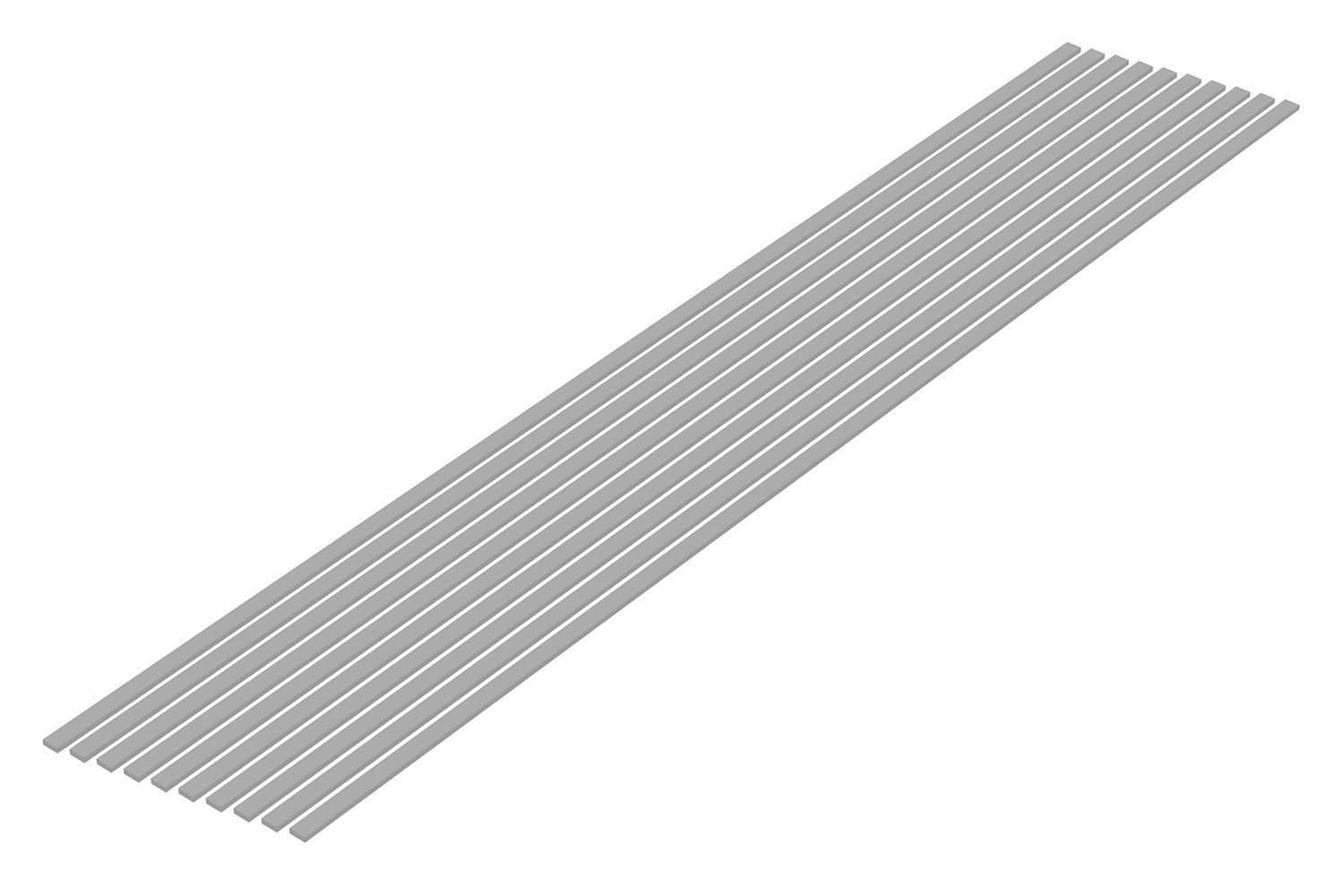 Wave Material Series Plastic Material Gray Thin Strip Sheet 1.0×3.0mm 10 Sheets Hobby Material OM-483