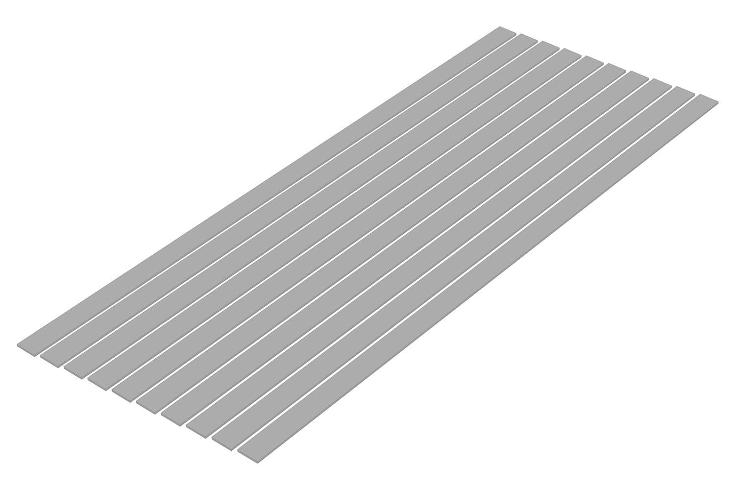 Wave Material Series Plastic Material Gray Thin Strip Sheet 1.0×8.0mm 10-Piece Pack Hobby Material OM-488
