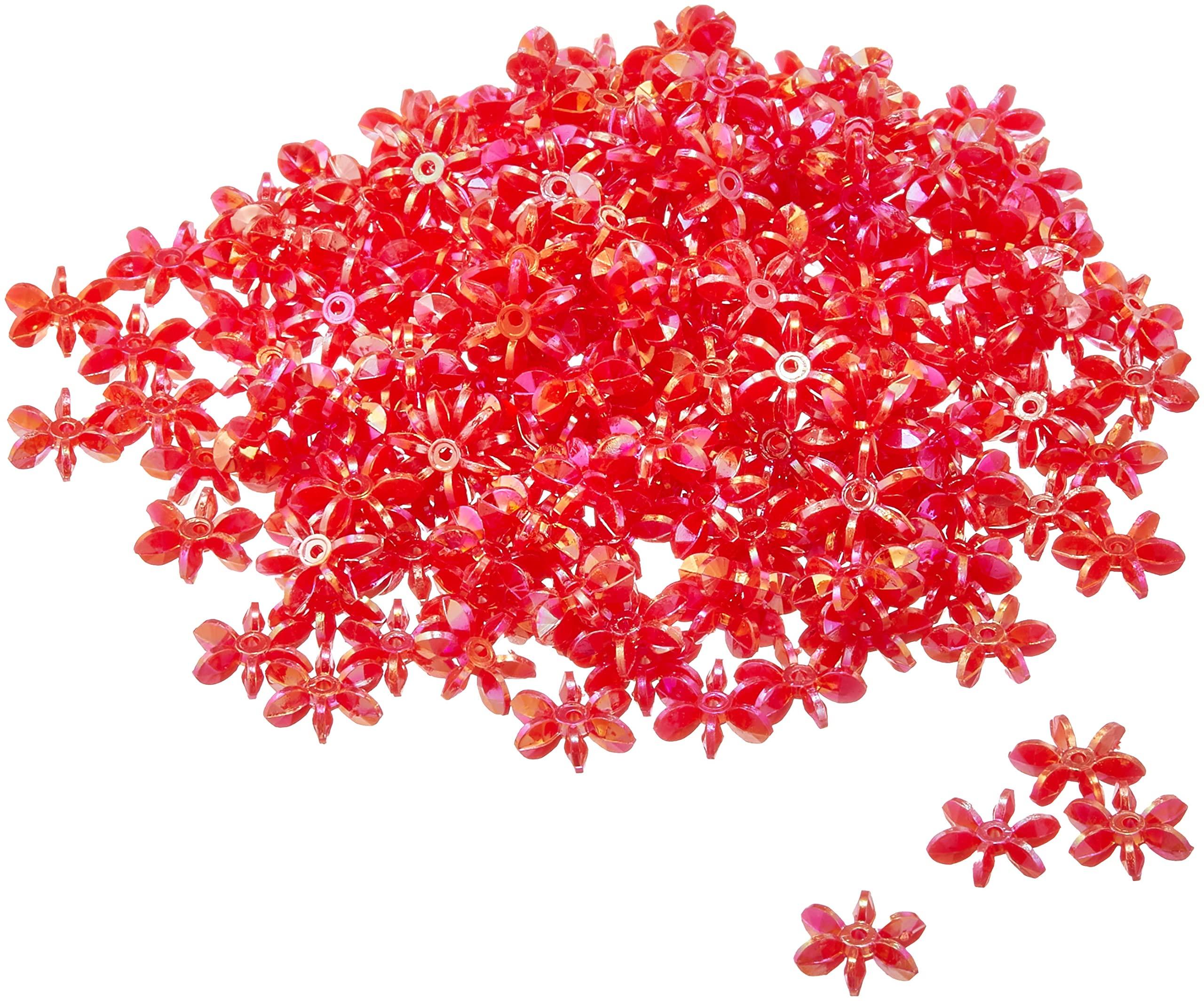 Shimamura Flower Beads Deluxe DX 14mm Red 200-Piece Pack ASH-FL14-16