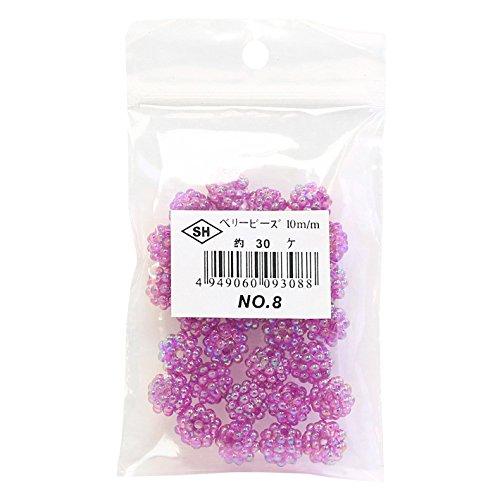 Shimamura Berry Beads 30-Piece DX 10mm Purple ASH-BL10-8