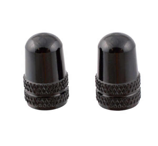 NOGUCHI Aluminum Valve Caps [American Standard] 2-Pack Black 111575