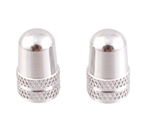 NOGUCHI Aluminum Valve Caps [American Standard] 2-Pack Silver 111576