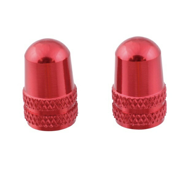 NOGUCHI Aluminum Valve Caps [American Standard] 2-Pack Red 111577