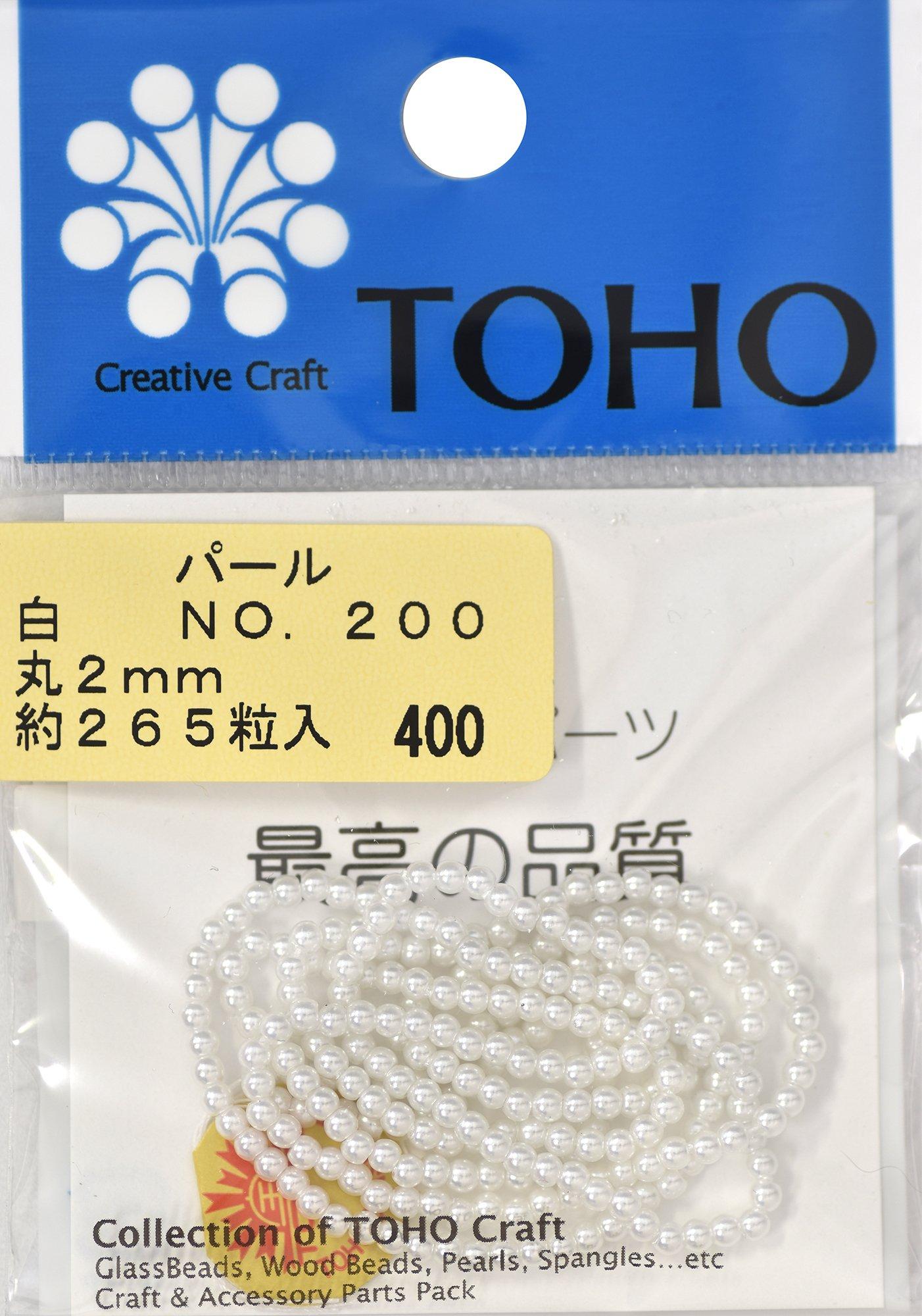 TOHO Round Pearl Approx. 2mm Outer Diameter White Approx. 265 Pieces No. 200