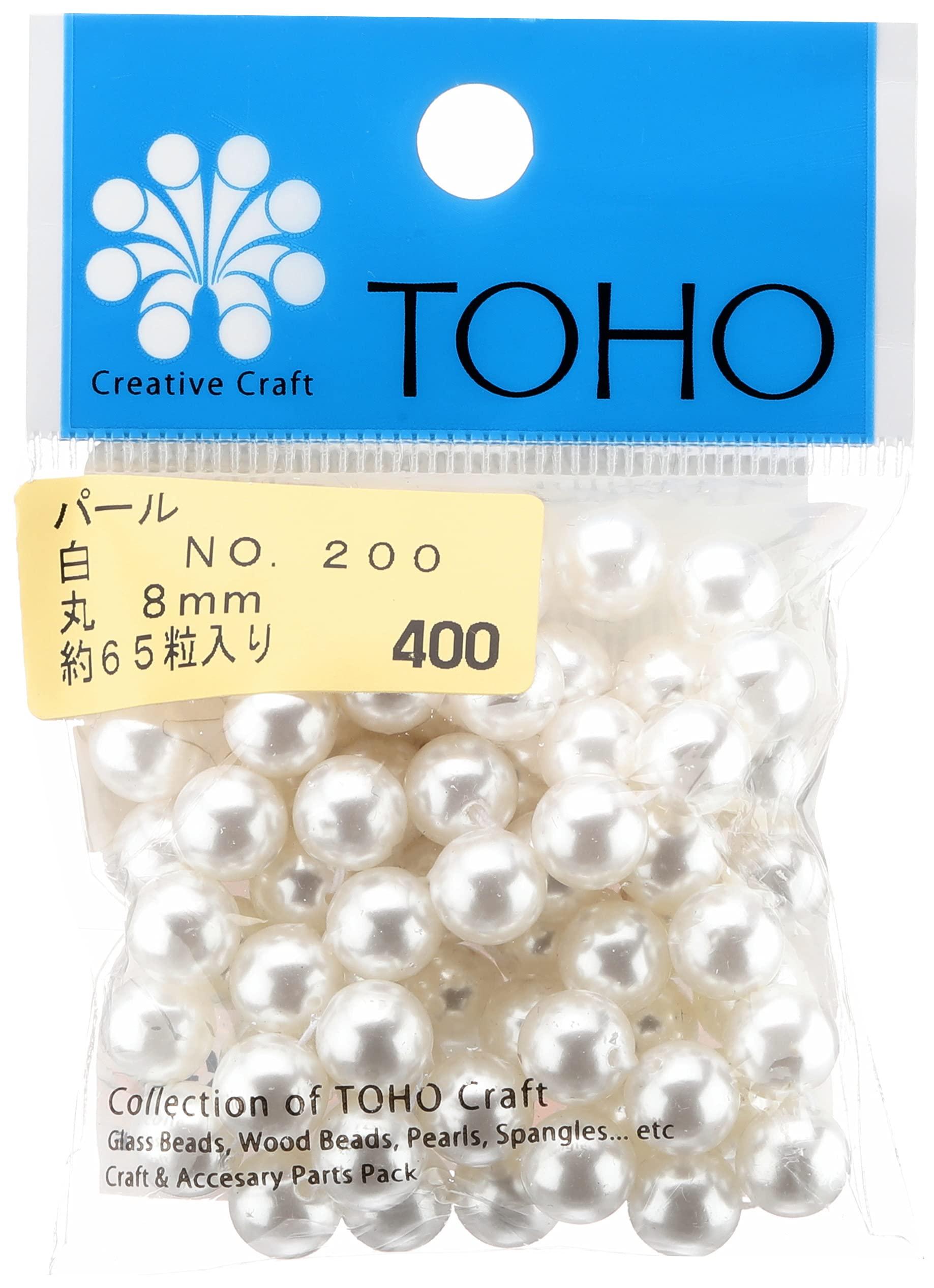 TOHO Round Pearl Approx. 8mm Outer Diameter White Approx. 65 Pieces No. 200