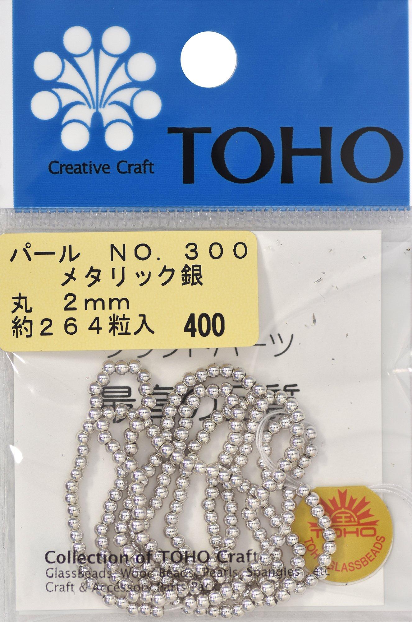 TOHO Round Pearl Approx. 2mm Outer Diameter Silver Approx. 264 Pieces No. 300