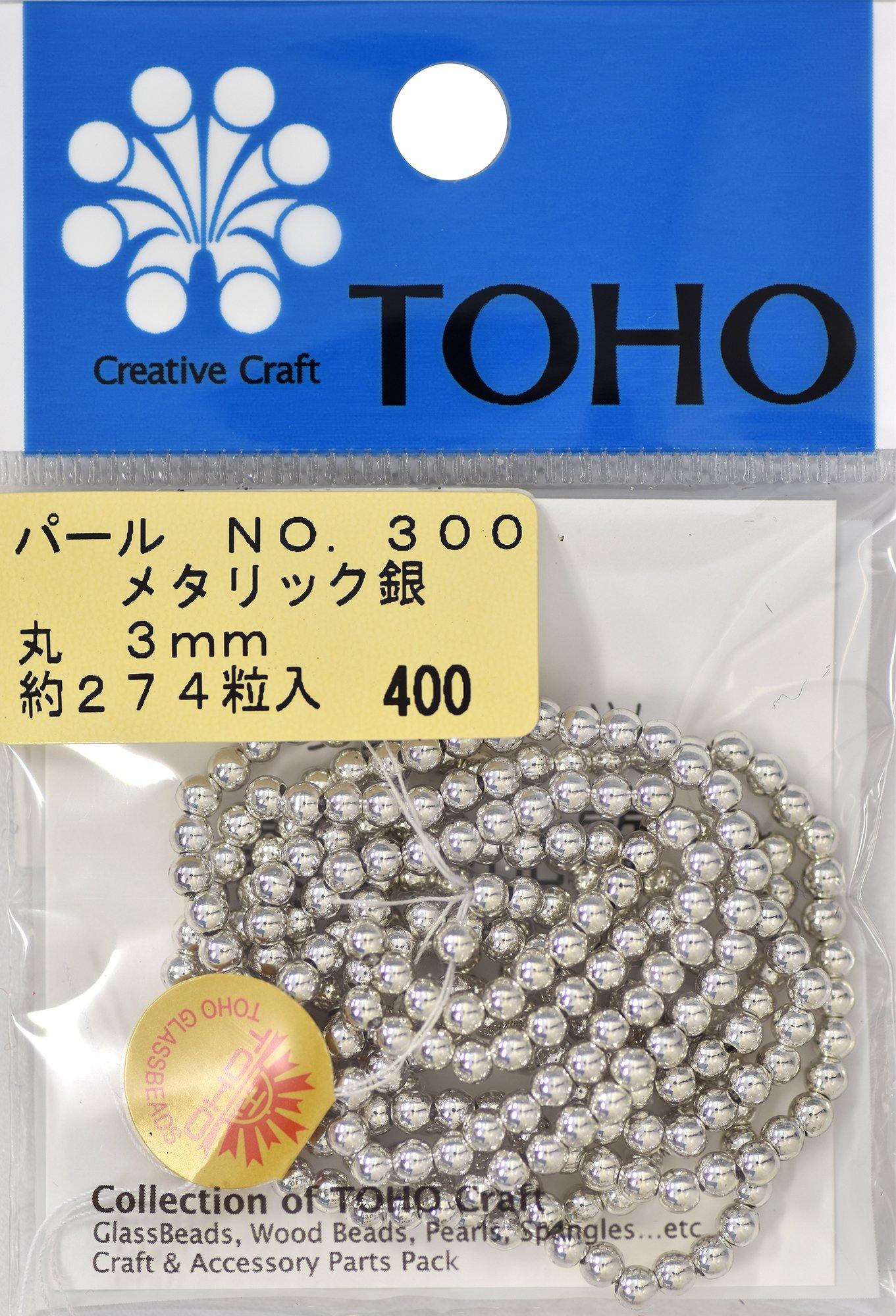 TOHO Round Pearl Approx. 3mm Outer Diameter Silver Approx. 274 Pieces No. 300