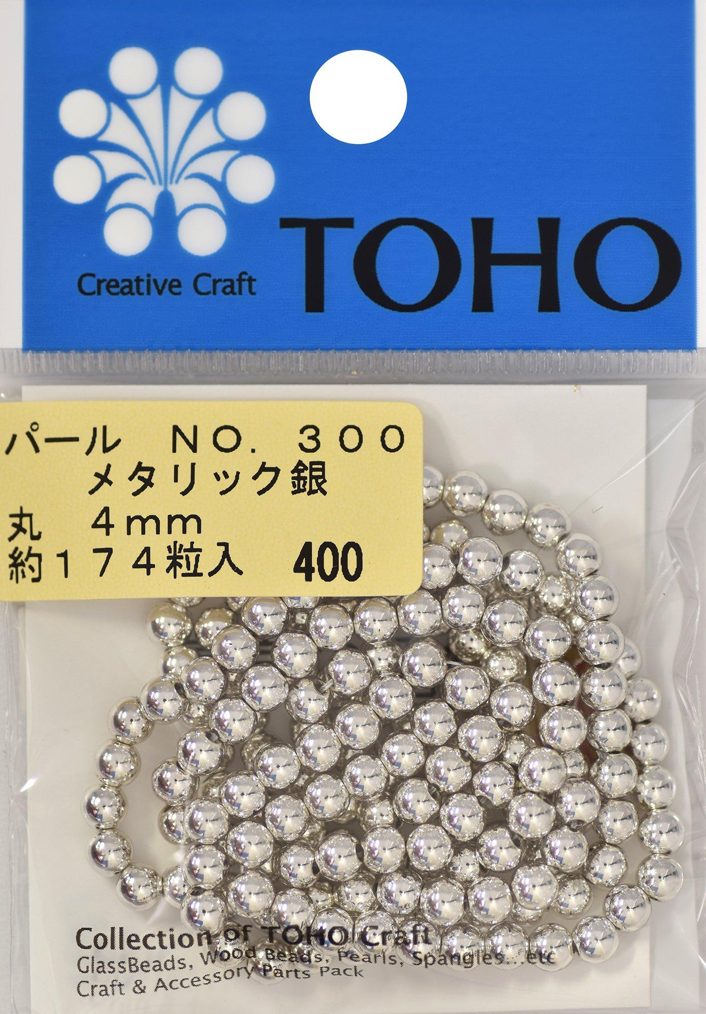 TOHO Round Pearl Approx. 4mm Outer Diameter Silver Approx. 174 Pieces No. 300