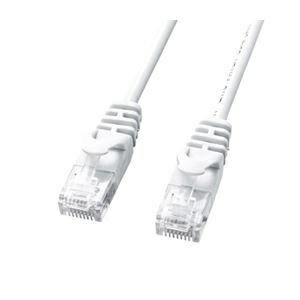 Sanwa Supply Category 6 Ultra-Thin LAN Cable 0.5m White LA-SL6-005W