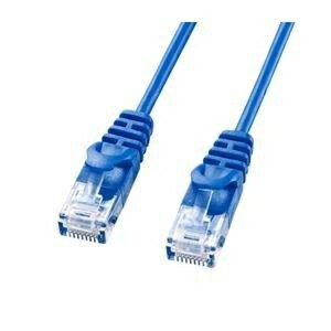 Sanwa Supply Category 6 Ultra-Thin LAN Cable 0.5m Blue LA-SL6-005BL