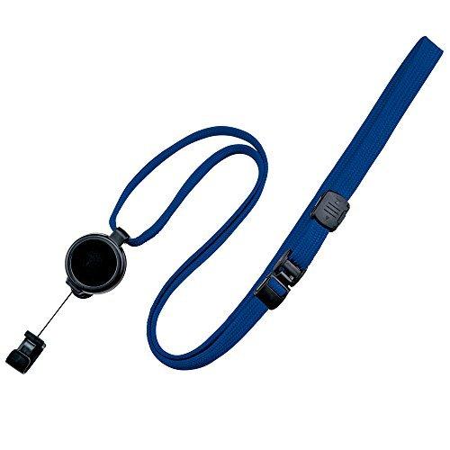 Open Industry Loop Clip Name Tag Strap Neck Strap Cord String Retractable Extendable 1 Piece Blue NX-9P-BU