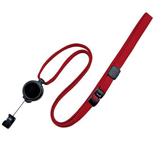 Open Industry Loop Clip Name Tag Strap Neck Strap Cord String Retractable Extendable 1 Piece Red NX-9P-RD