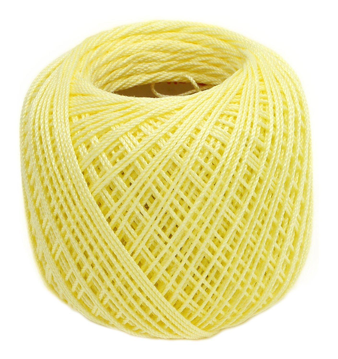 Olimpas Silk Tatting Lace Thread Medium Lace Thread Col. T205 Yellow Tone Approx. 40m