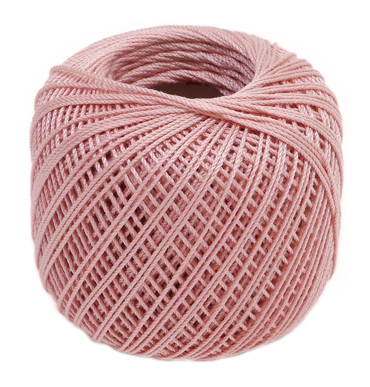 Olimpas Silk Tatting Lace Thread Medium Lace Thread Col. T207 Pink Tone Approx. 40m