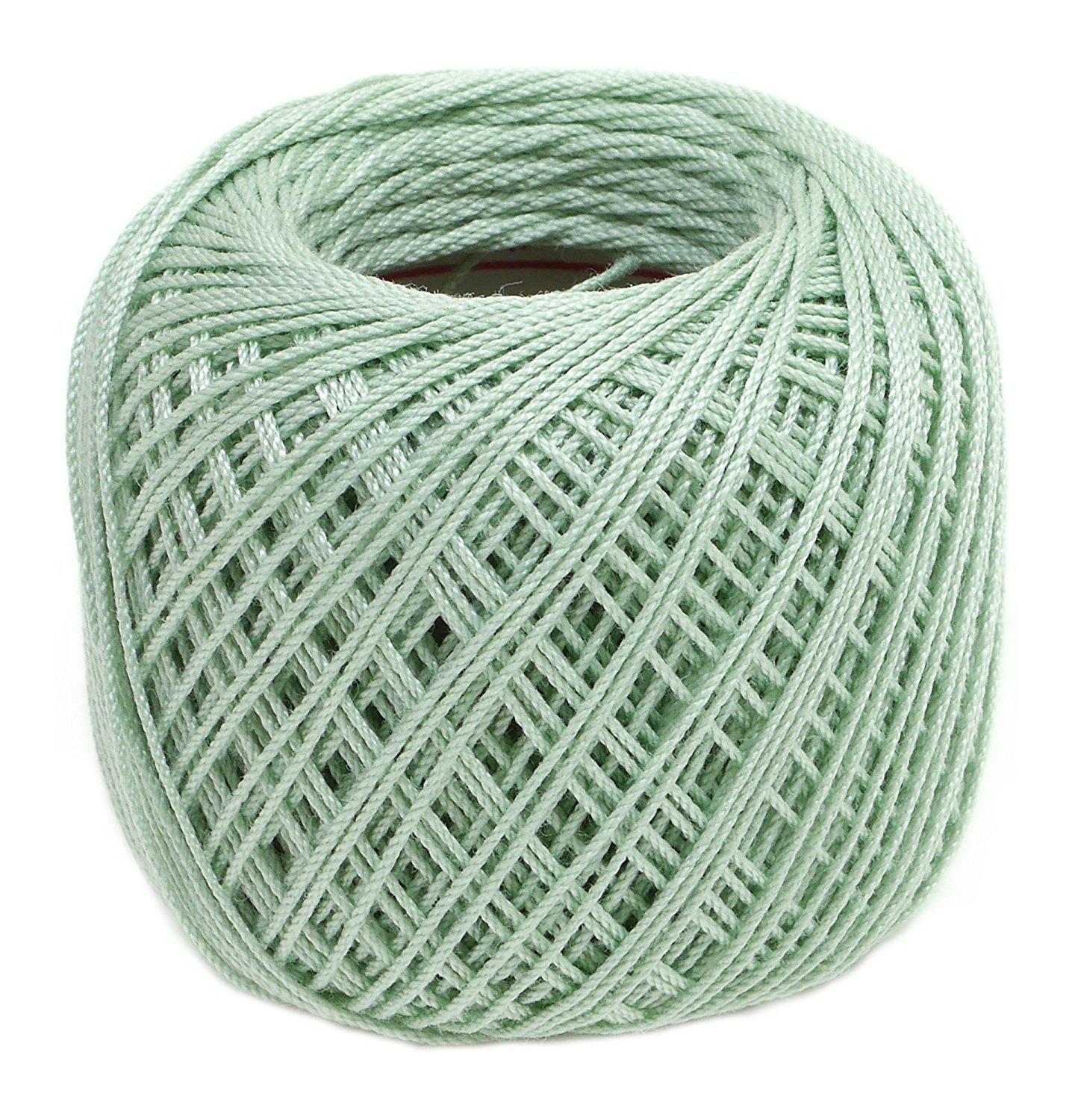 Olimpas Silk Tatting Lace Thread Medium Lace Thread Col. T209 Yellow-Green Tone Approx. 40m