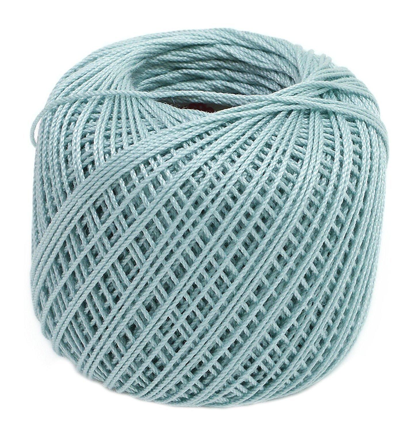 Olimpas Silk Tatting Lace Thread Medium Lace Thread Col. T210 Light Blue Tone Approx. 40m