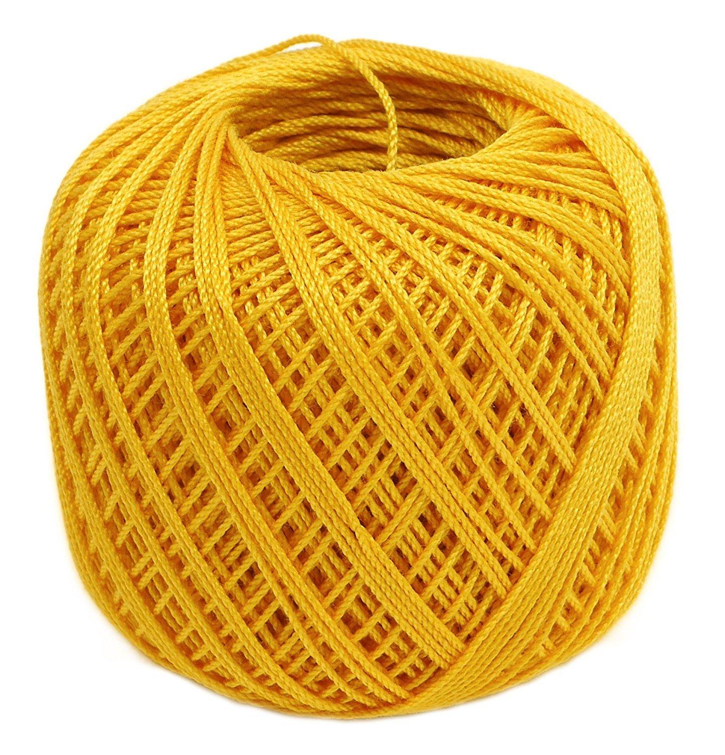 Olimpas Silk Tatting Lace Thread Medium Lace Thread Col. T211 Yellow Tone Approx. 40m