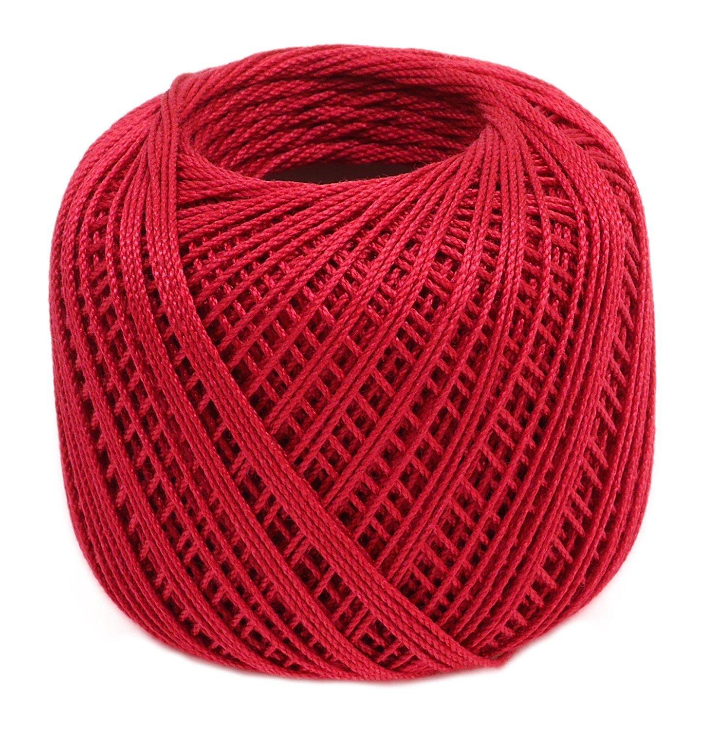Olimpas Silk Tatting Lace Thread Medium Lace Thread Col. T217 Red Tone Approx. 40m