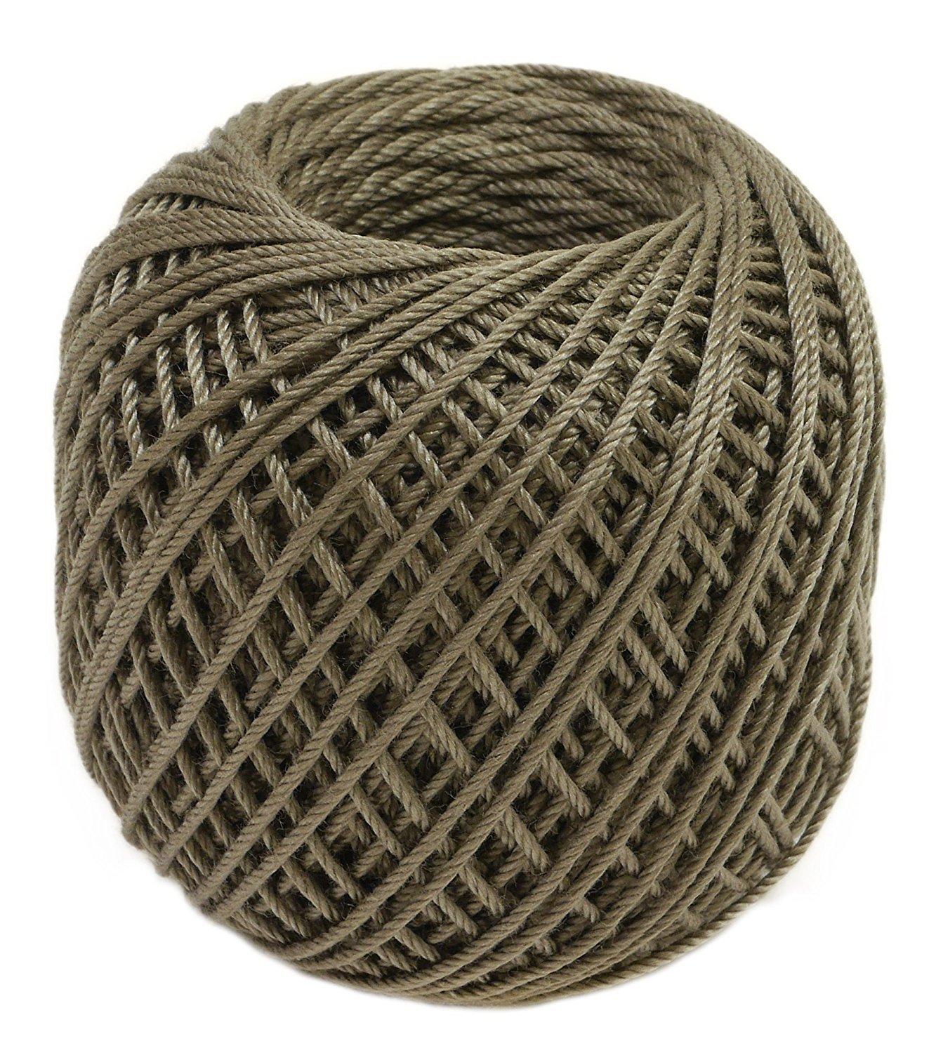 Olimpas Silk Tatting Lace Thread, Thick Lace Thread, Col. T304 (Brown), Approx. 40m