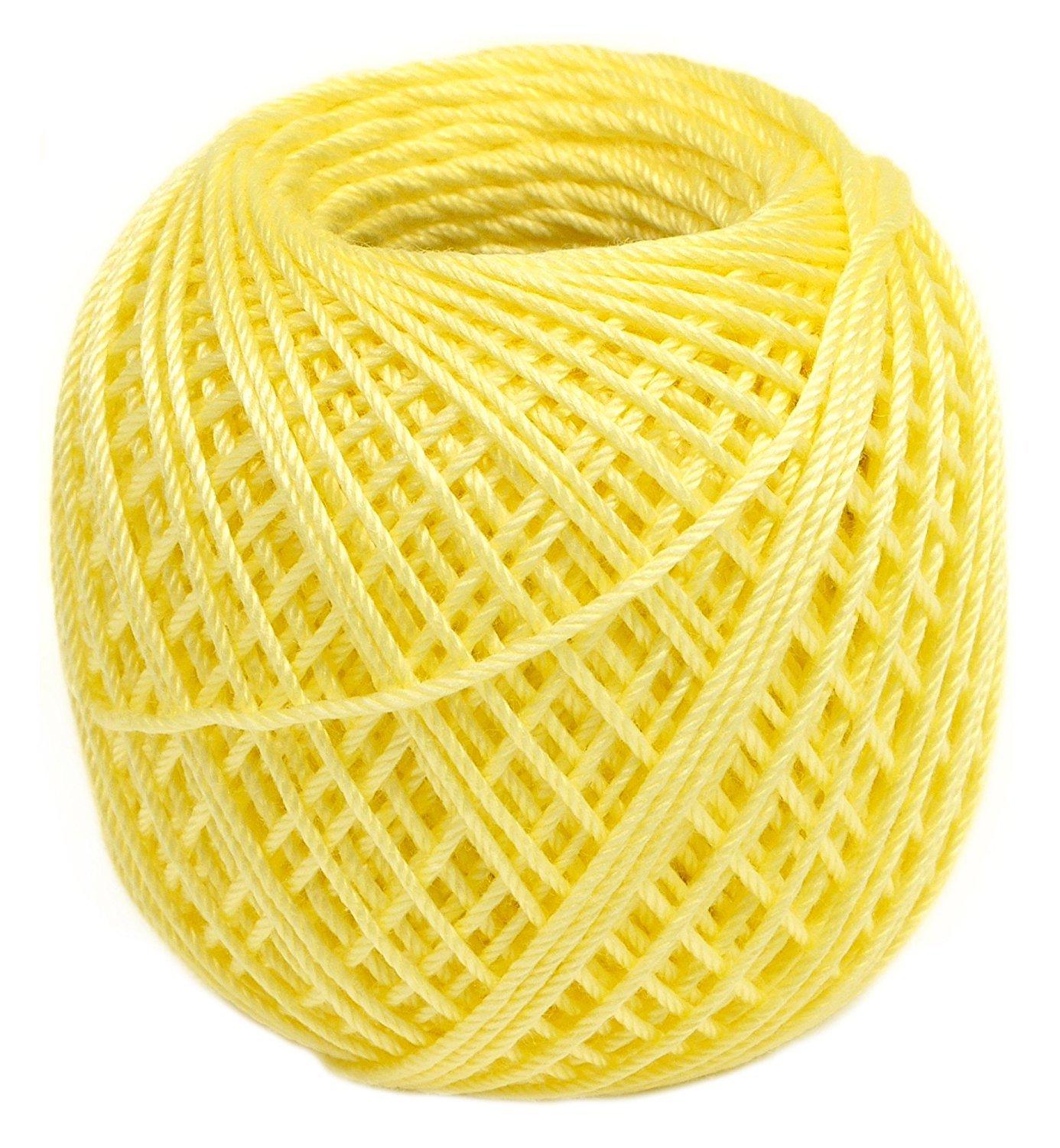 Olimpas Silk Tatting Lace Thread, Thick Lace Thread, Col. T305 (Yellow Tone), Approx. 40m