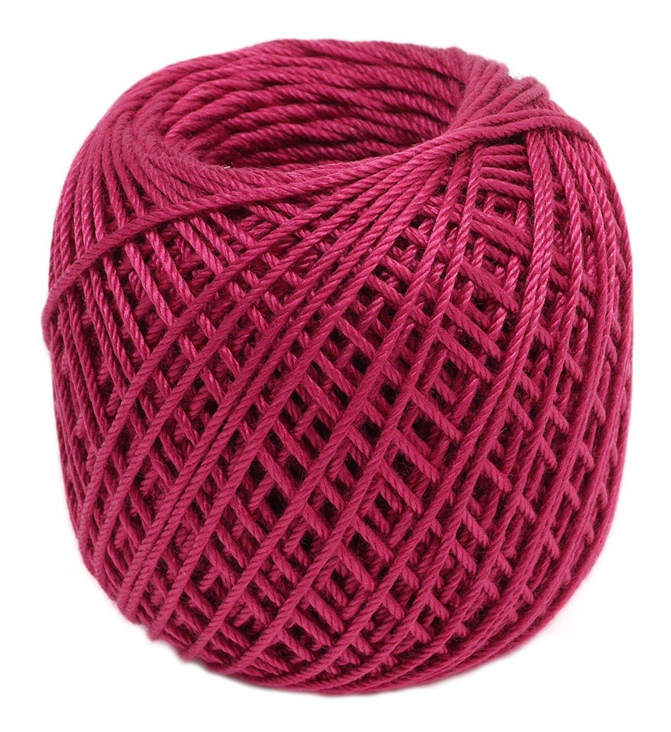 Olimpas Silk Tatting Lace Thread, Thick Lace Thread, Col. T315 (Red), Approx. 40m