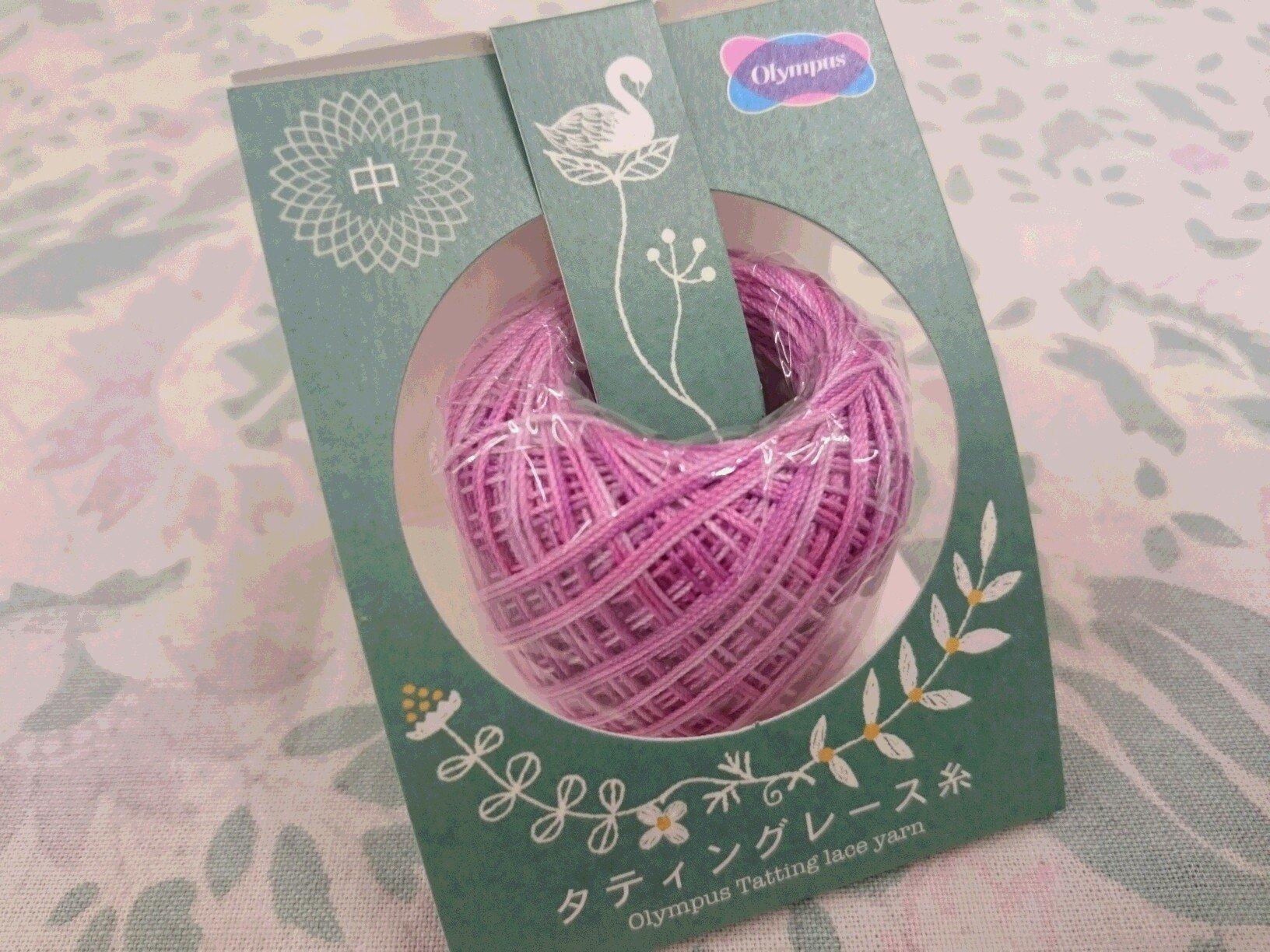 Olimpas Tatting Lace Thread Colorful Medium Lace Thread Col.T603 Purple Tone Approx. 40m