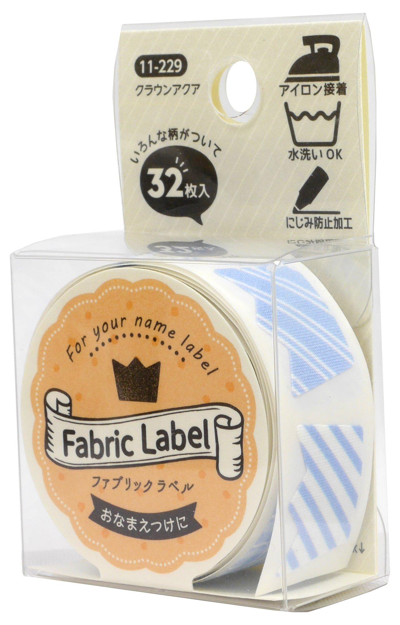 KAWAGUCHI Handicraft Supplies Fabric Label Crown Aqua 11-229