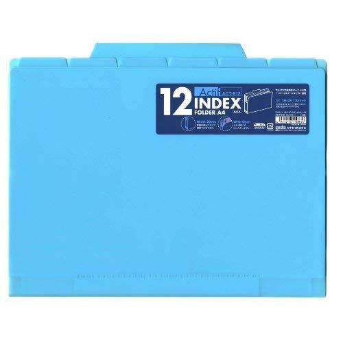 Sekisei Actif 12-Index Folder A4 Blue ACT-912