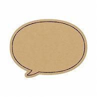 Sasagawa Store Supplies Taka Brand Handwritten POP Cards Round Speech Bubble Style Kraft Paper 10 Sheets 16-1763