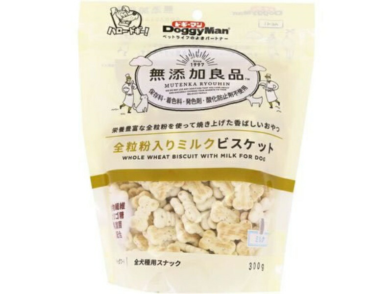 Doggyman Dog Treats Additive-Free Quality Product Whole Grain Milk Biscuits 300g