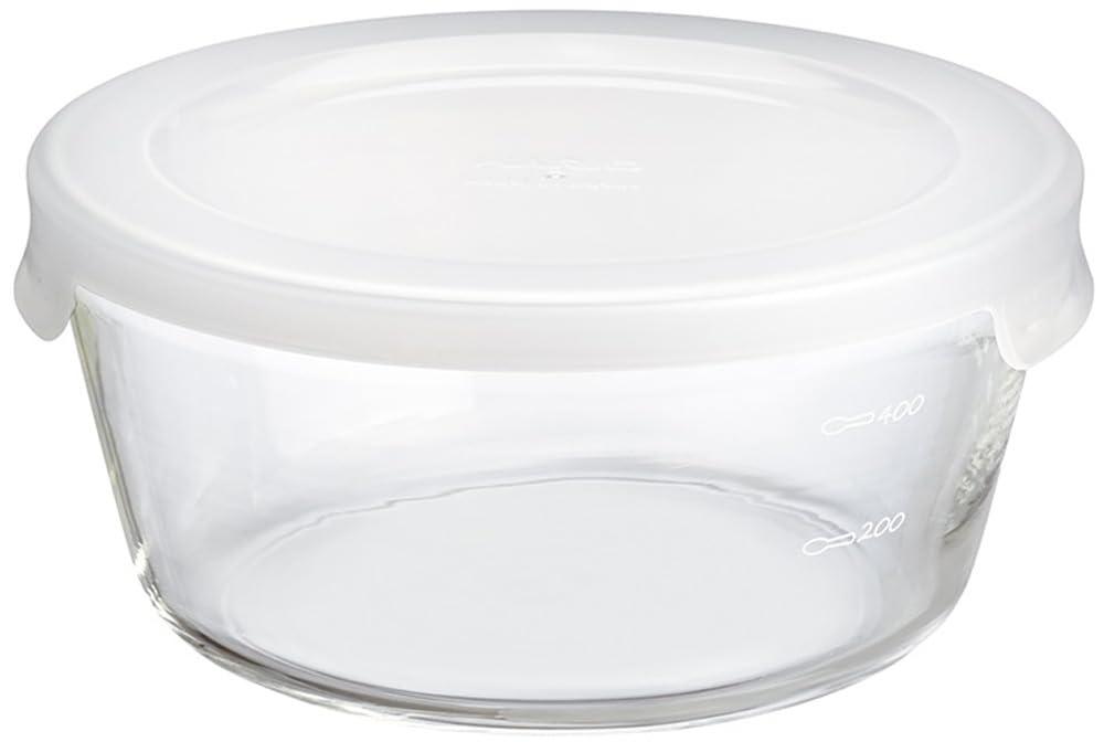 HARIO Heat-Resistant Glass Storage Container Round 600ml MST-60-TW