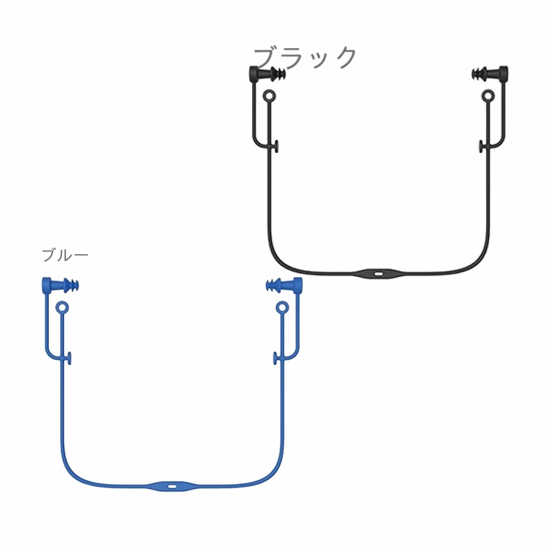 SWANS Made in Japan Swimming Earplugs SA-57AB BL Blue with Cord Antibacterial Adult Size Silicone
