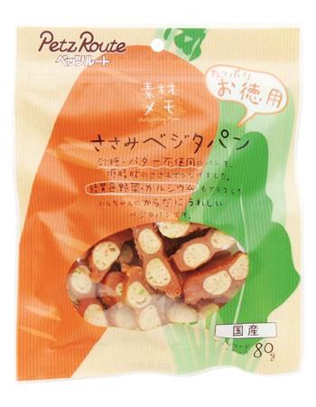 宠物路线 (Petz Route) 原料备忘录 鸡胸肉蔬菜面包 犬用 超值装 80g