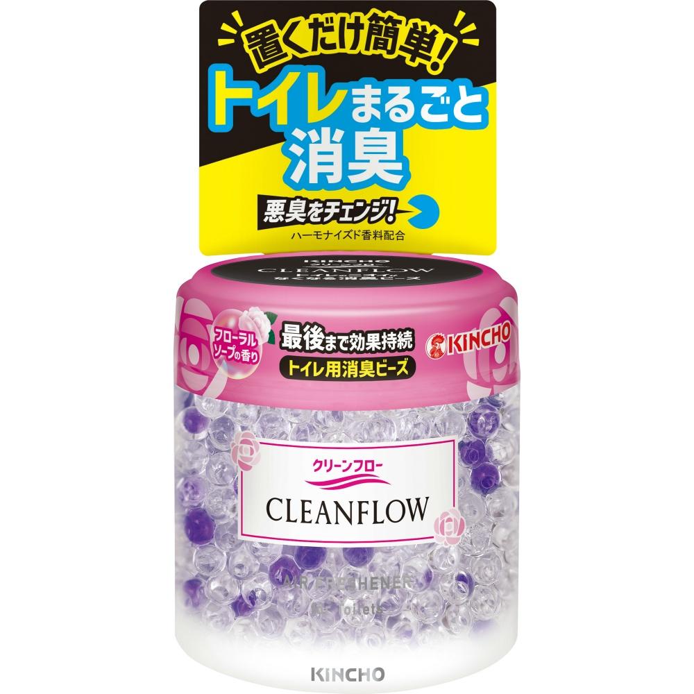Clean Flow Toilet Deodorizing Beads 60 Days Floral Soap Scent 170g
