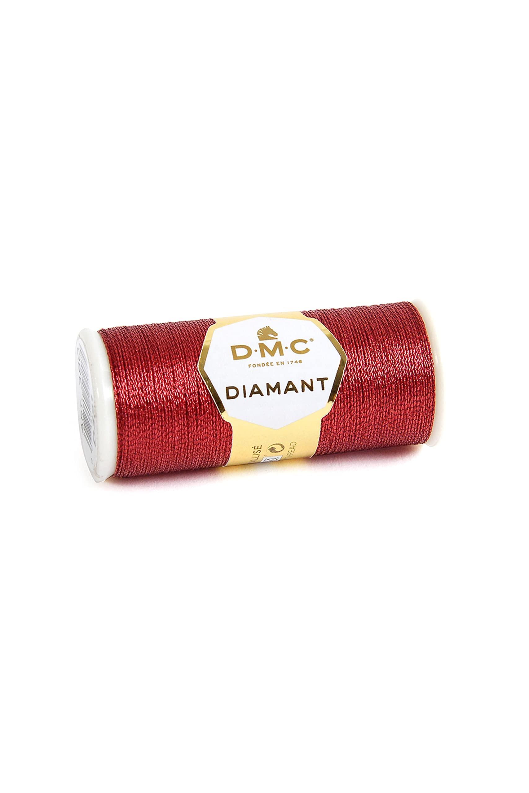 DMC Diamant Metallic Embroidery Thread 35m Spool Red DMC380-D321