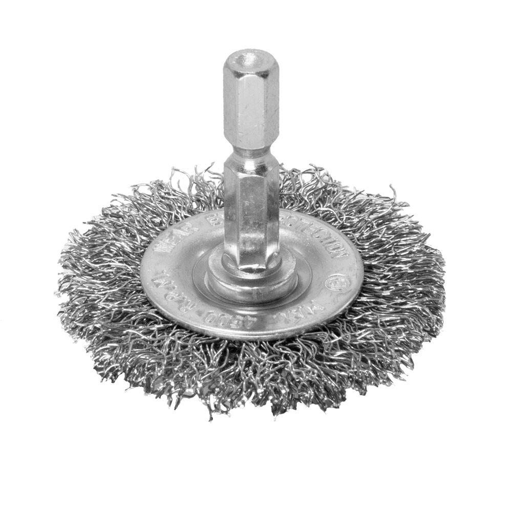 Astro Products 1/4" HEX Wire Brush Steel Wheel Type | Brush Wire Steel Wheel Type Grime Removal Rust Removal Paint Stripping Polishing Grinding