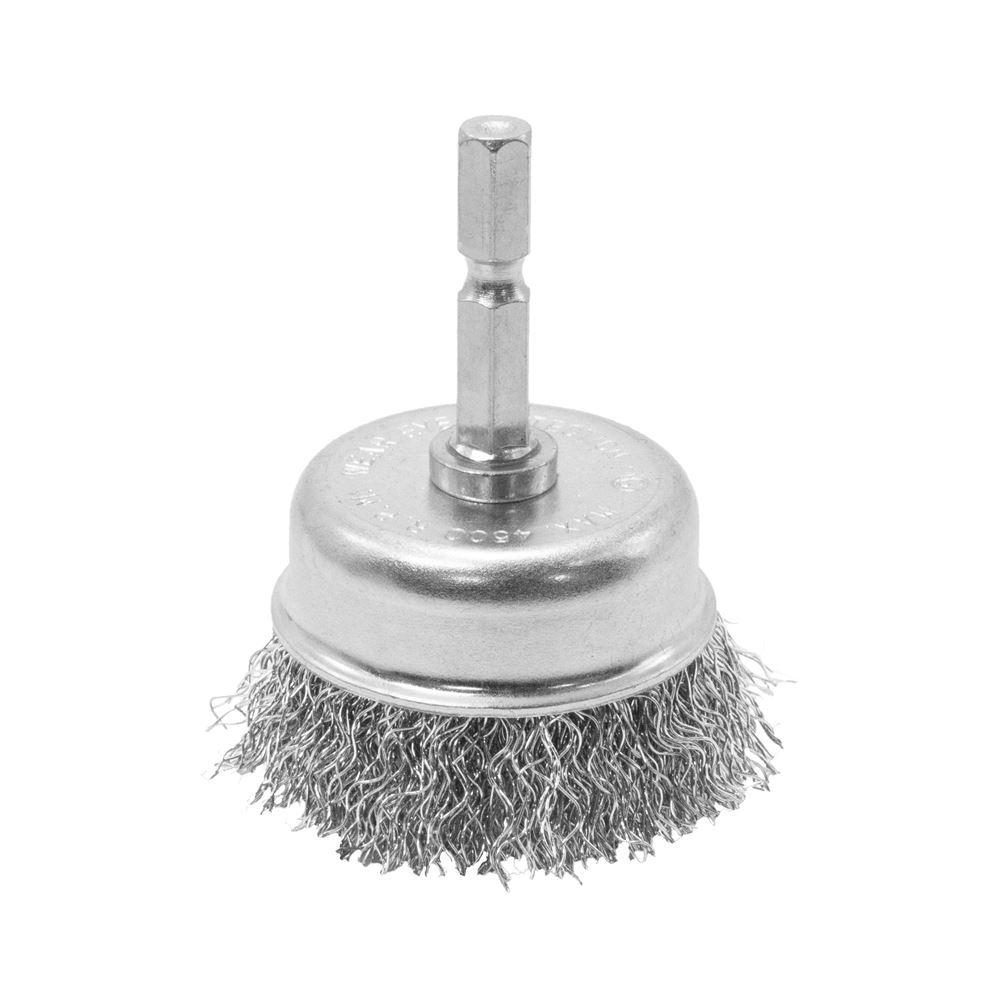 AP 1/4HEX Wire Brush Steel Cup Type | Brush Wire Steel Cup Type Dirt Removal Rust Removal Paint Stripping Grinding Abrasion