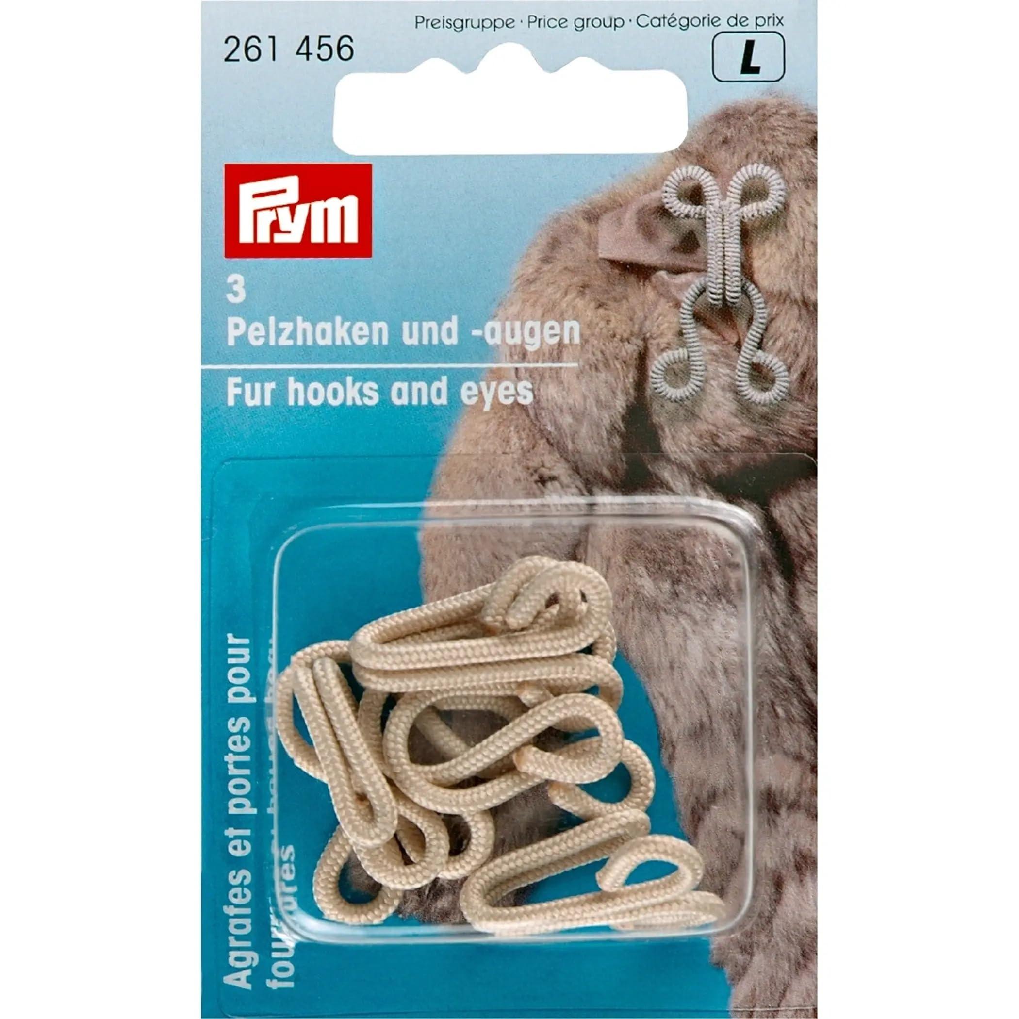 Prym Fur Hook 2cm x 2.3cm 3-Pack Beige 261456