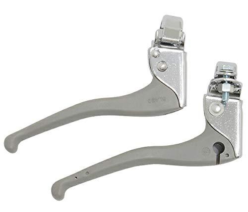 Yoshikawa Manufacturing Co., Ltd. Brake Levers Compatible with Grip Shifters, Gray Left and Right Set
