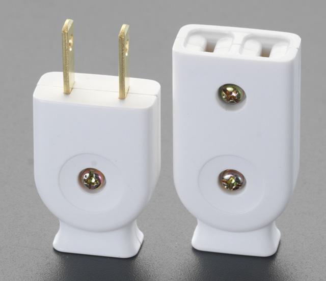 ESCO AC125V/15A Flat Connector Set (White) EA940C-12W