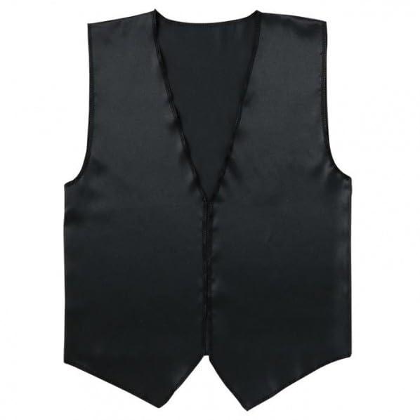Soft Satin Vest V-Neck Type Black L