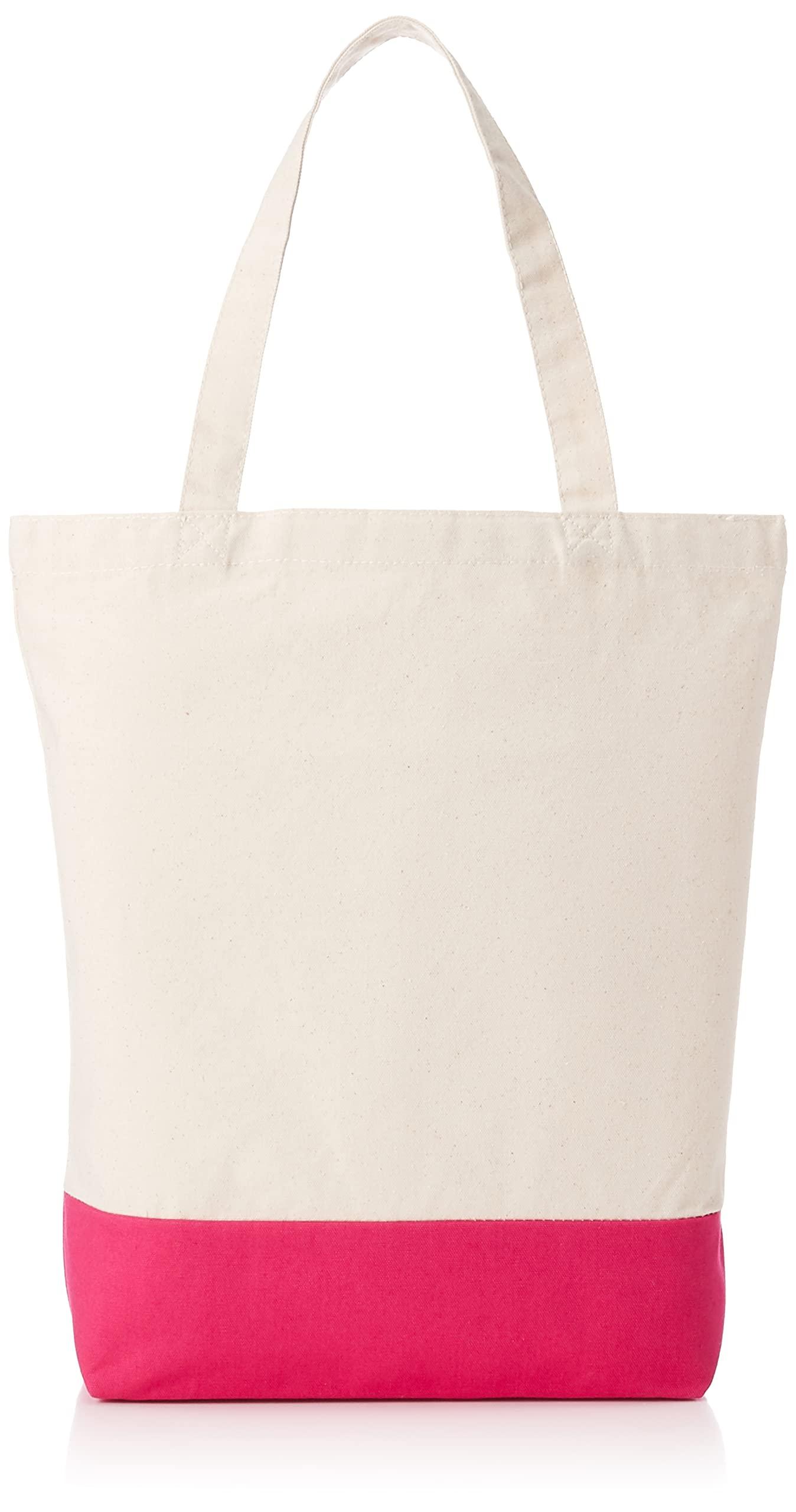 [Printstar] TWT Canvas Two-Tone Tote M 00780-TWT_M Natural × Hot Pink Japan M (Equivalent to Japanese size M)