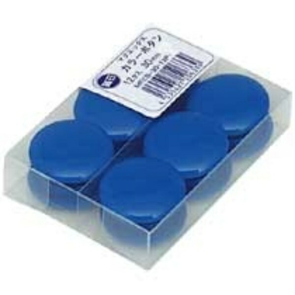 Mag(Magnet X) Magnetic Color Buttons for Posting and Holding Notes Value Pack Φ30mm Red 12-Pack MFCB-30-12P-R