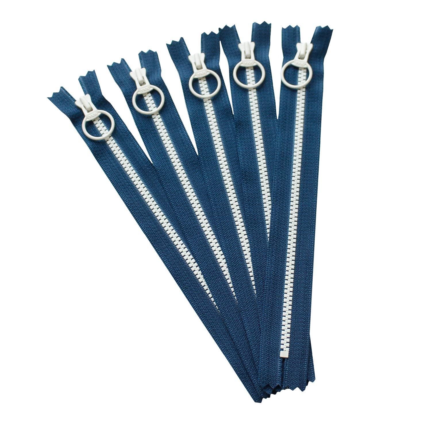 Y.K.K. Combi Fastener 20cm, 5-Piece Set in Same Color, Navy, 3VSC20-314