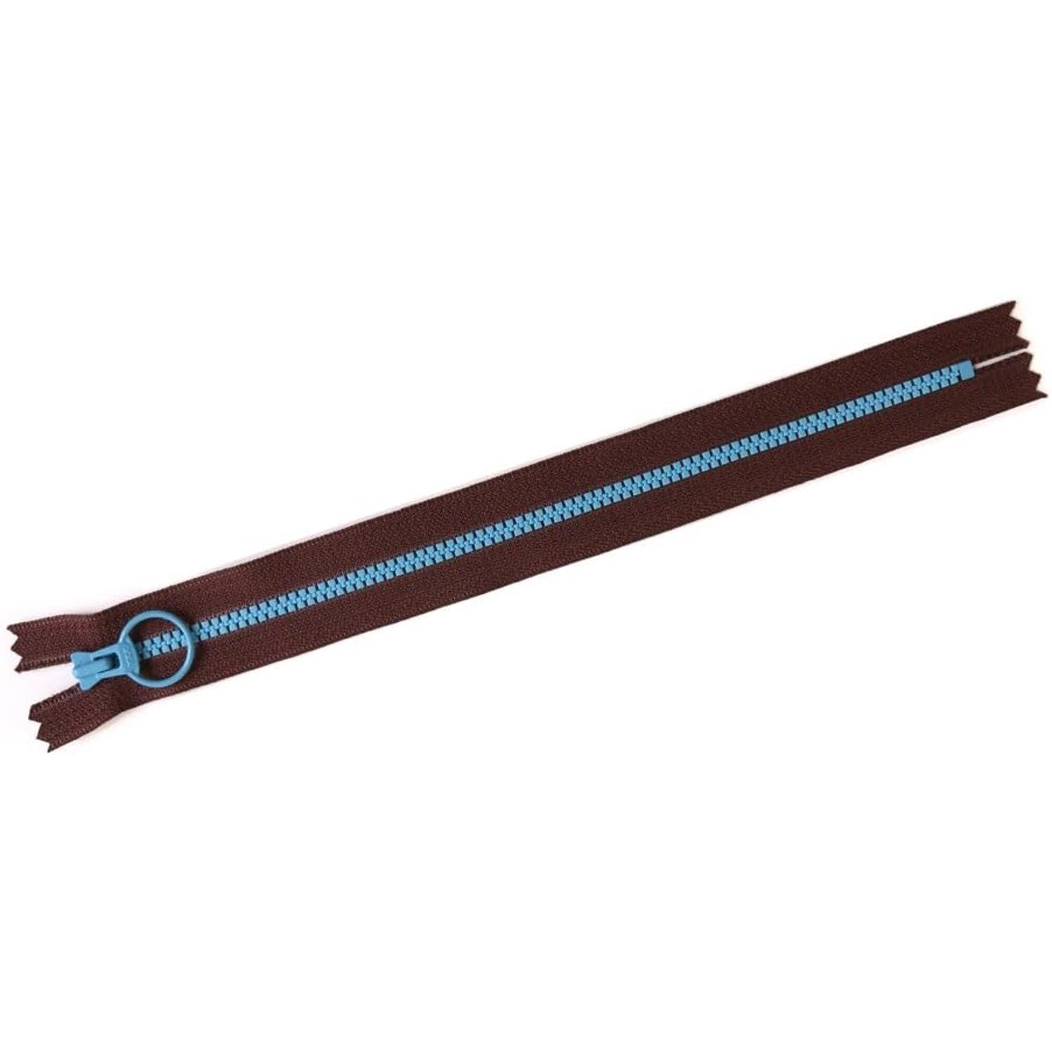 YKK Y.K.K. Combi Fastener 20cm Brown × Light Blue 3VSC20-XH254