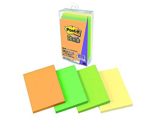 Post-it Notes, Strong Adhesive, Notebook, Multi-Color 6, 75×50mm, 45 sheets × 4 pads, 656SS-MC-6